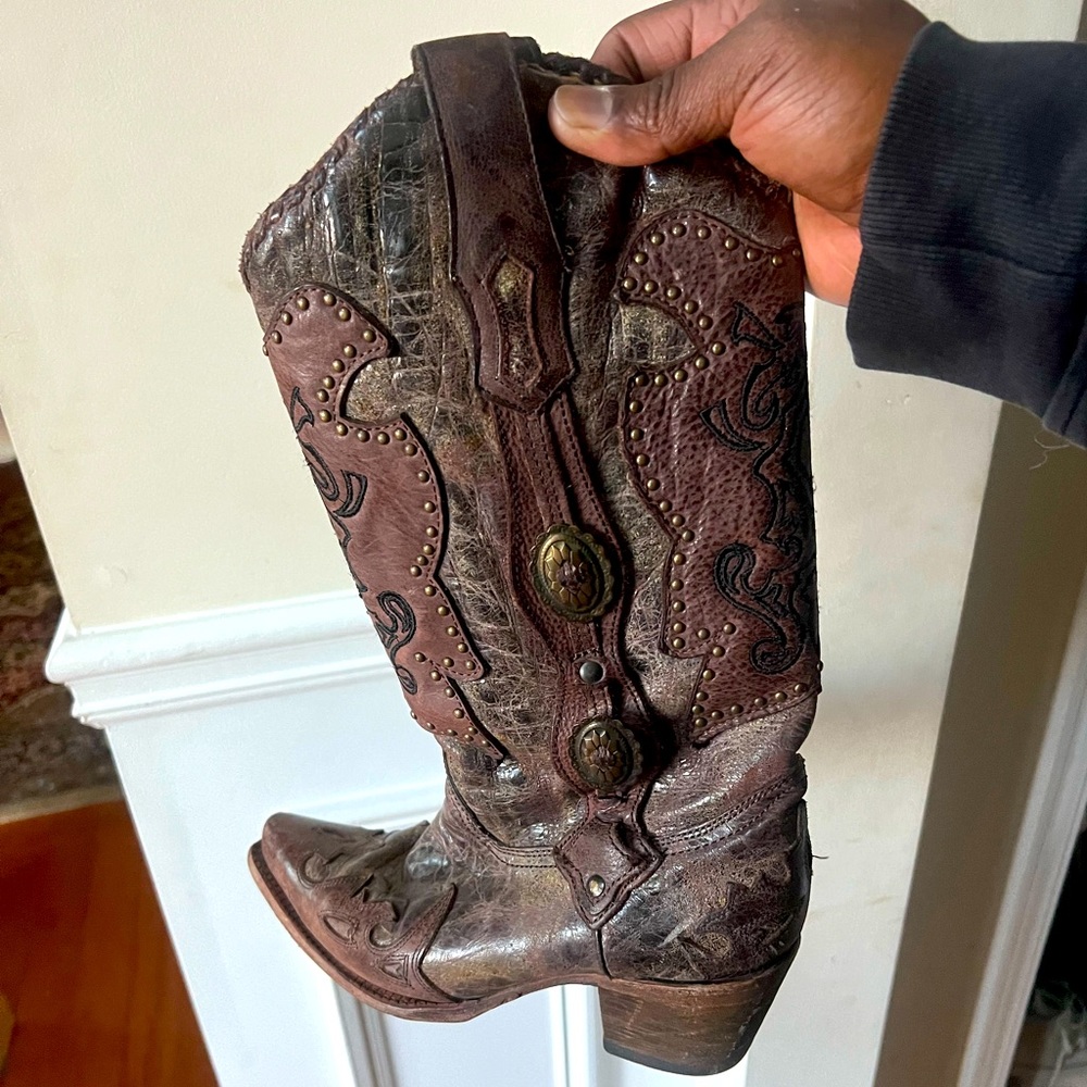 Corral boots, I don’t wear them enough and cleaning out my closet